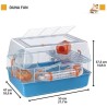 Cage pour Hamsters 55 x 47 x 37,5 cm- FERPLAST - DUNA FUN - 55 x 47 x