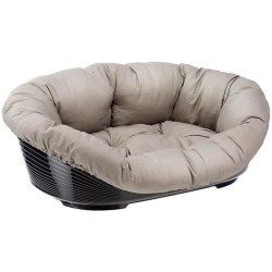 Sofa 2 places - Panier - Gris - Plastique - Déhoussable - Rembourré