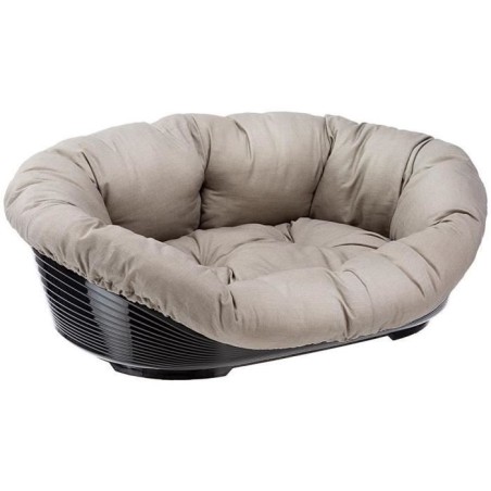 Sofa 2 places - Panier - Gris - Plastique - Déhoussable - Rembourré