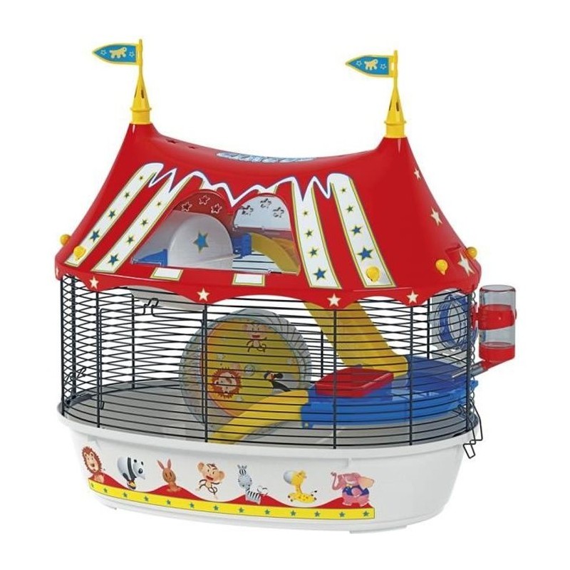 Cage Pour hamster Circus Fun 49,5*34*42,5 cm - Rouge - FERPLAST Cage Pour hamster Circus Fun 49,5*34*42,5 cm - Rouge - FERPLAST