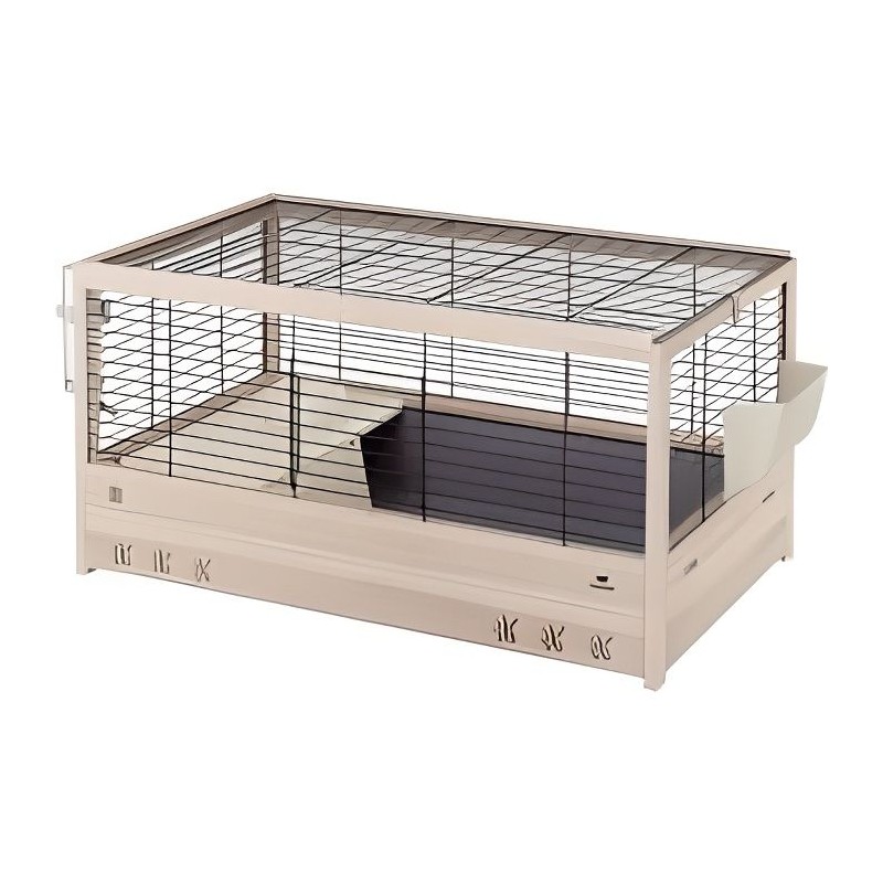 Cage pour cochons d'inde 82*52*45,5 cm - Bois de pin nordique - FERPLA Cage pour cochons d'inde 82*52*45,5 cm - Bois de pin nordique - FERPLA