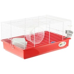 Cage hamster 46*29*23 cm- Une roue, une mangeoire, une maisonnette, un