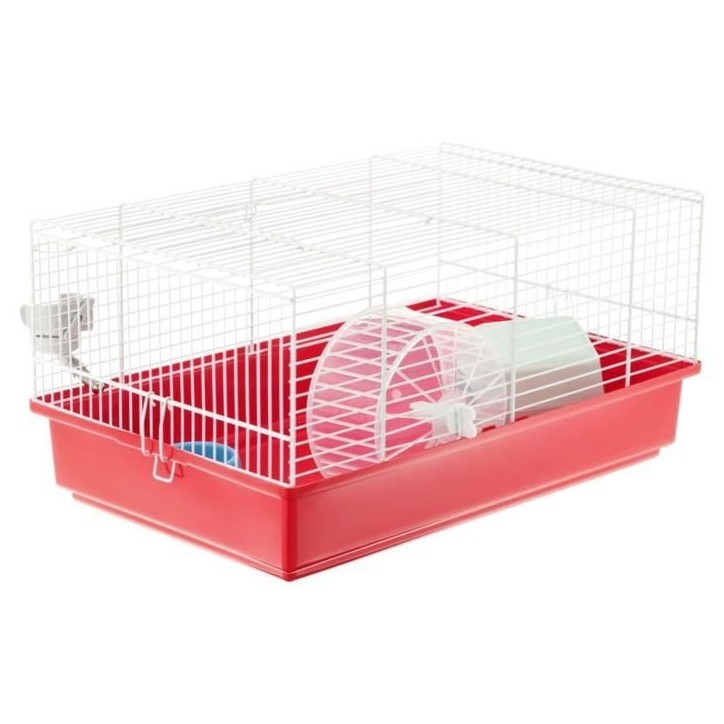 Cage hamster 46*29*23 cm- Une roue, une mangeoire, une maisonnette, un abreuvoir - FERPLAST