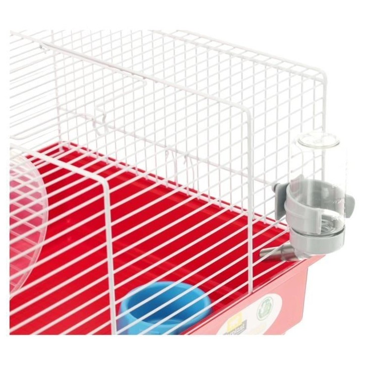 Cage hamster 46*29*23 cm- Une roue, une mangeoire, une maisonnette, un abreuvoir - FERPLAST