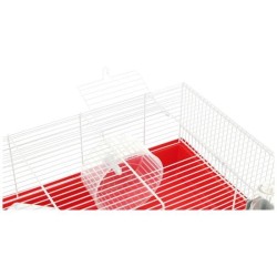 Cage hamster 46*29*23 cm- Une roue, une mangeoire, une maisonnette, un