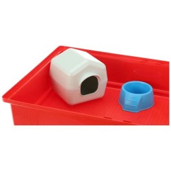 Cage hamster 46*29*23 cm- Une roue, une mangeoire, une maisonnette, un