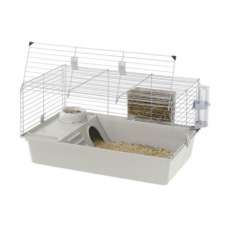 Cage cochons d'inde 77*48*42 cm- Maisonnette, gamelle, ratelier et abr