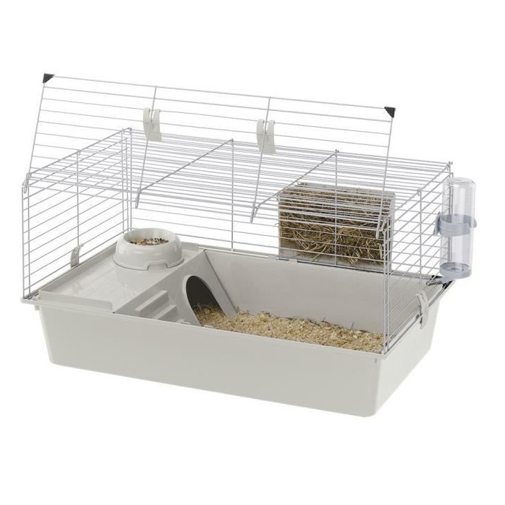 Cage cochons d'inde 77*48*42 cm- Maisonnette, gamelle, ratelier et abreuvoir - FERPLAST Cage cochons d'inde 77*48*42 cm- Maisonnette, gamelle, ratelier et abreuvoir - FERPLAST