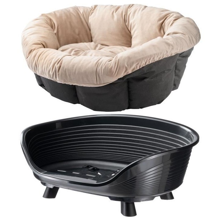 Corbeille - FERPLAST - SOFA THRONE 6 - Avec coussin - Noir
