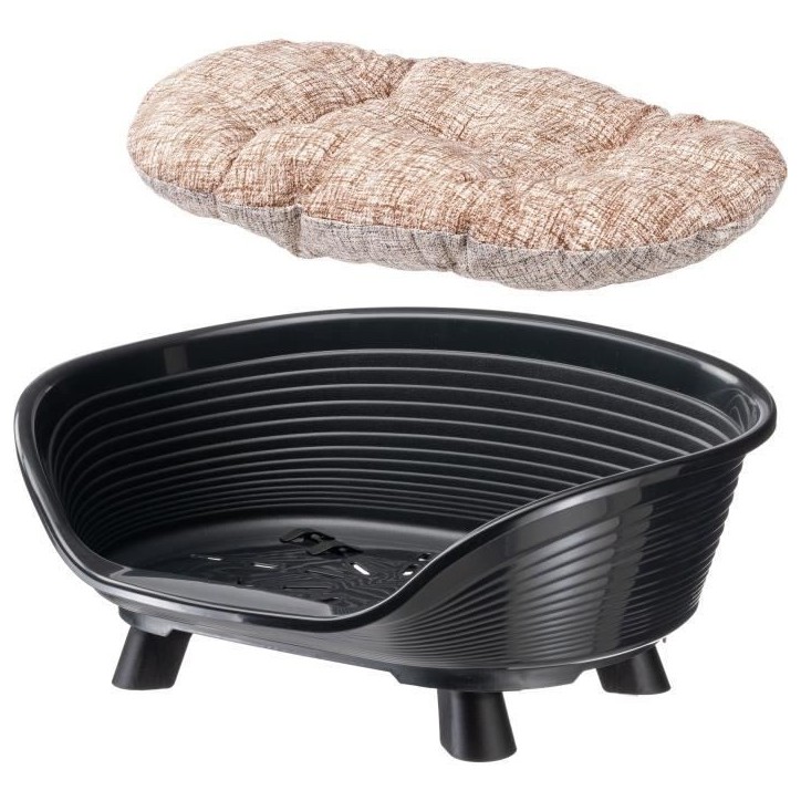 Corbeille - FERPLAST - THRONE 4 - Avec coussin relax - Noir