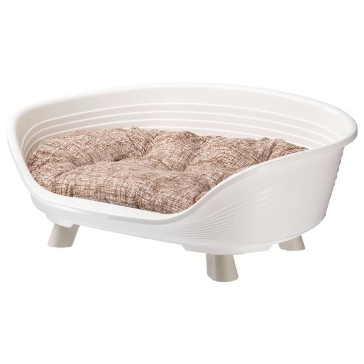 Corbeille - FERPLAST - THRONE 6 - Avec coussin relax - Blanc Corbeille - FERPLAST - THRONE 6 - Avec coussin relax - Blanc