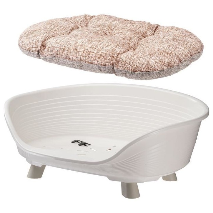Corbeille - FERPLAST - THRONE 6 - Avec coussin relax - Blanc Corbeille - FERPLAST - THRONE 6 - Avec coussin relax - Blanc