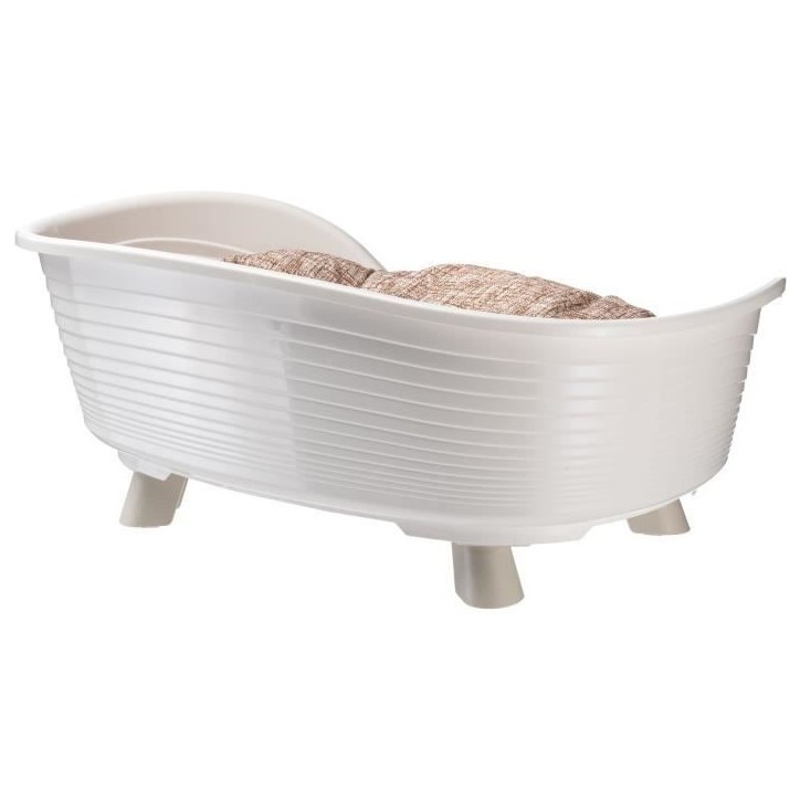 Corbeille - FERPLAST - THRONE 6 - Avec coussin relax - Blanc Corbeille - FERPLAST - THRONE 6 - Avec coussin relax - Blanc