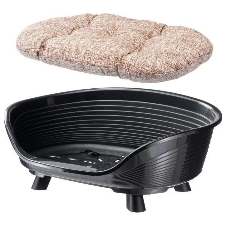 Corbeille - FERPLAST - THRONE 6 - Avec coussin relax - Noir