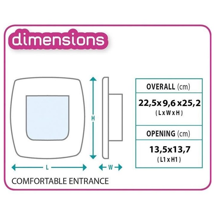Chatiere - FERPLAST - Swing 5 - 22,5 x 16,2 x 25,2 cm - Gris