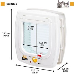 Chatiere - FERPLAST - Swing 5 - 22,5 x 16,2 x 25,2 cm - Gris