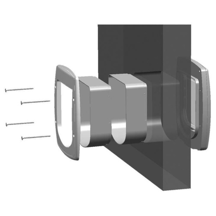 Tunnel d'extension - FERPLAST - Pour chatieres Swing 3/5 - Gris Tunnel d'extension - FERPLAST - Pour chatieres Swing 3/5 - Gris