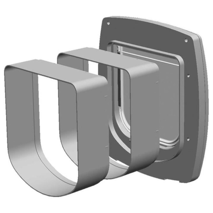 Tunnel d'extension - FERPLAST - Pour chatieres Swing 3/5 - Gris Tunnel d'extension - FERPLAST - Pour chatieres Swing 3/5 - Gris