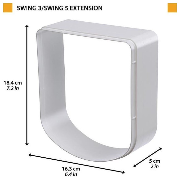 Tunnel d'extension - FERPLAST - Pour chatieres Swing 3/5 - Gris Tunnel d'extension - FERPLAST - Pour chatieres Swing 3/5 - Gris