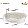 Panier-Corbeille SIESTA DELUXE Taille 6 - 70,5*52*23 cm - Gris clair -