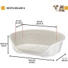 Panier-Corbeille SIESTA DELUXE Taille 10 - 93,5*68*28,5 cm - Blanc -FE