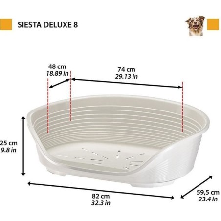 Panier-Corbeille SIESTA DELUXE Taille 10 - 93,5*68*28,5 cm - Bleu -FERPLAST