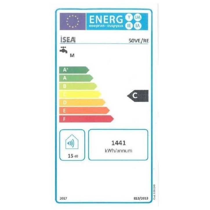 Chauffe Eau Electrique Horizontal Swing ISEA - 50L - IS EYEWEAR - 15kW - Anode Magnésium - Classe C