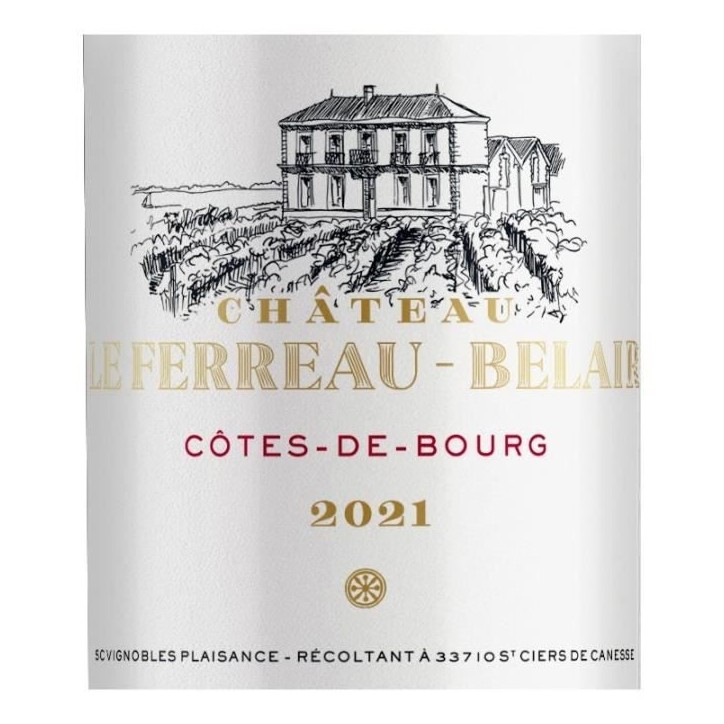 Château Le Ferreau-Belair 2021 Côtes-de-Bourg - Vin rouge de Bordeaux