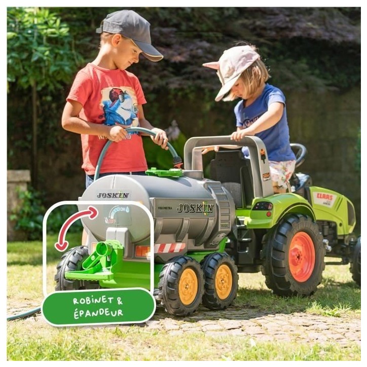 Remorque Citerne Joskin - FALK - Capacité 30L - Gris - Adaptable avec les tracteurs FALK 3-7 ans - 100% Fabriqué en France Remorque Citerne Joskin - FALK - Capacité 30L - Gris - Adaptable avec les tracteurs FALK 3-7 ans - 100% Fabriqué en France
