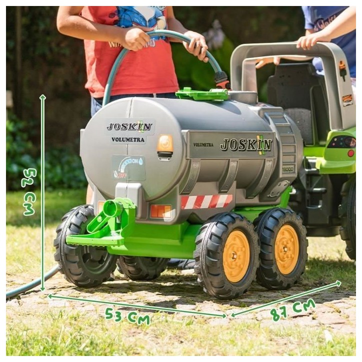 Remorque Citerne Joskin - FALK - Capacité 30L - Gris - Adaptable avec les tracteurs FALK 3-7 ans - 100% Fabriqué en France Remorque Citerne Joskin - FALK - Capacité 30L - Gris - Adaptable avec les tracteurs FALK 3-7 ans - 100% Fabriqué en France
