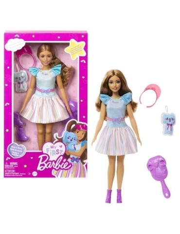 Poupée Barbie Ma Premiere Barbie Châtain - 35cm - Fille - Multicolore - Bleu - 3 ans et +