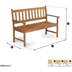 Banc de jardin 2 places - Fieldmann - FDZN 4013-T