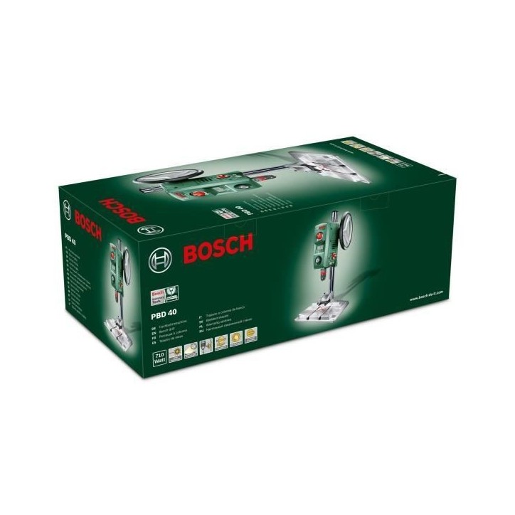 Perceuse a colonne Bosch - PBD 40 (710W, livré dans un carton avec 1 butée parallele et 1 pince a serrage rapide) Perceuse a colonne Bosch - PBD 40 (710W, livré dans un carton avec 1 butée parallele et 1 pince a serrage rapide)