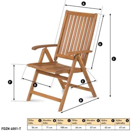 Chaises réglables - Fieldmann - FDZN 4001-T