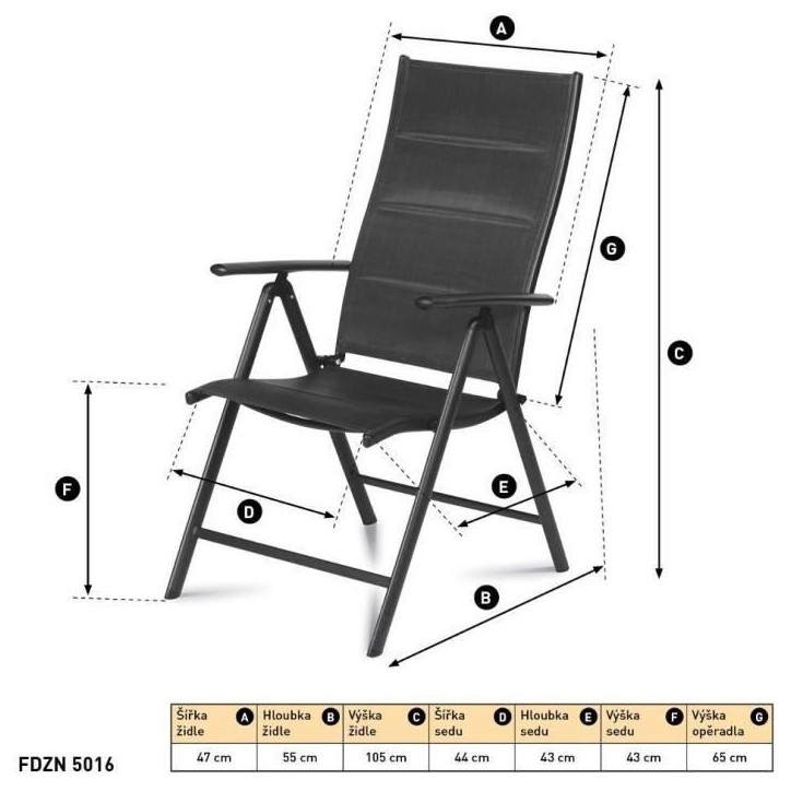 Chaise de jardin 2pcs - Fieldmann - FDZN 5016 Chaise de jardin 2pcs - Fieldmann - FDZN 5016