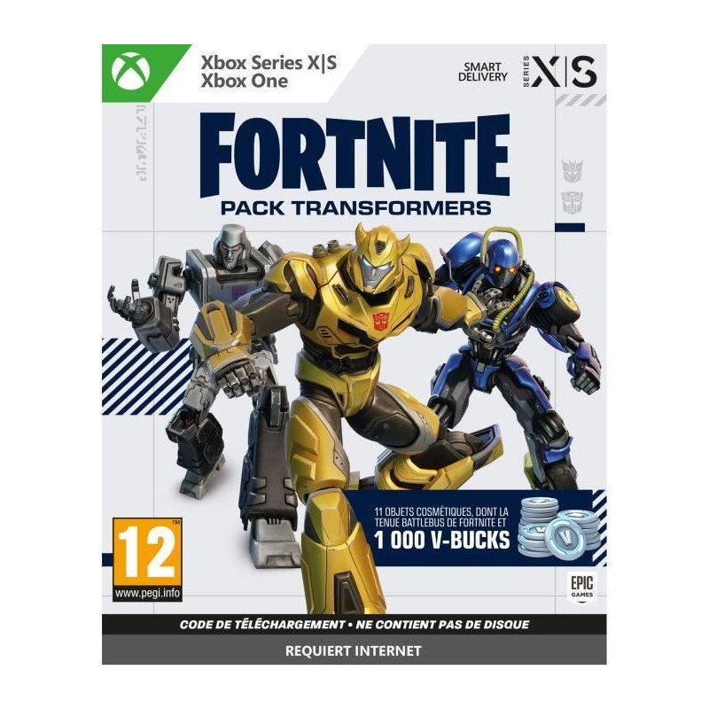 Fortnite Pack Transformers - Jeu Xbox One et Xbox Series X Fortnite Pack Transformers - Jeu Xbox One et Xbox Series X