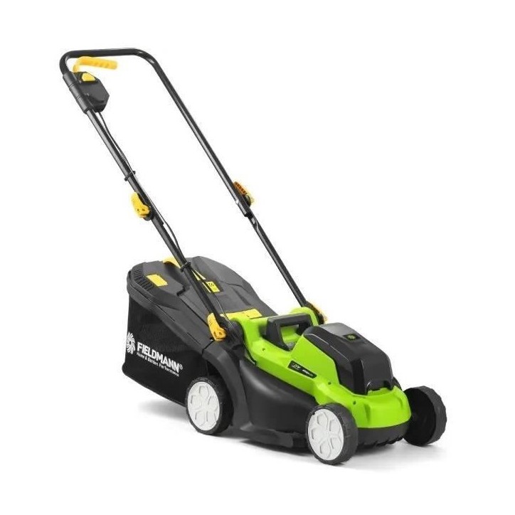Tondeuse sans fil - FIELDMANN - 20V - Coupe 33 cm - Hauteur max 65 mm - Batterie et chargeur non inclus