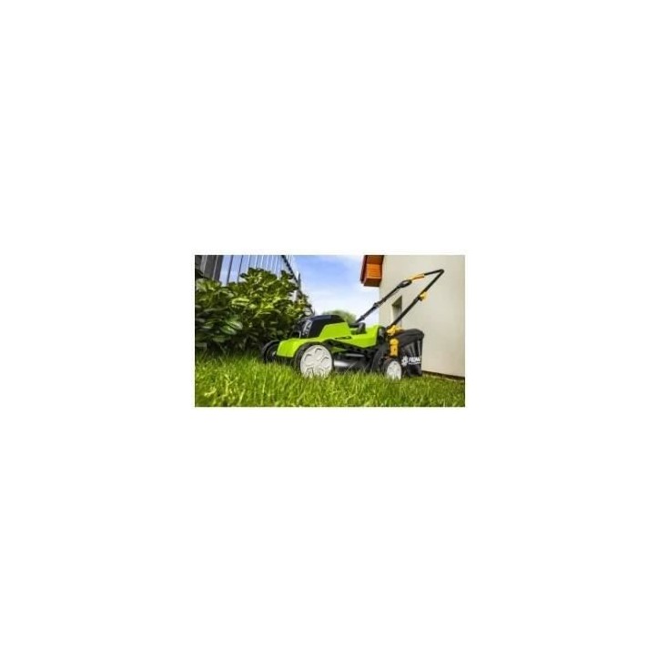Tondeuse sans fil - FIELDMANN - 20V - Coupe 33 cm - Hauteur max 65 mm - Batterie et chargeur non inclus