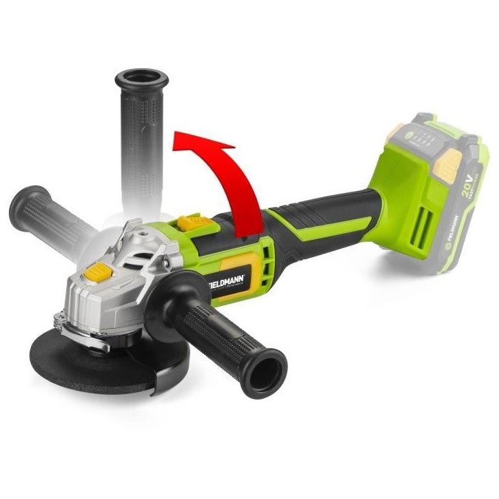 Meuleuse d'angle sans fil - FIELDMANN - 20V - 115 mm - Batterie et chargeur non inclus Meuleuse d'angle sans fil - FIELDMANN - 20V - 115 mm - Batterie et chargeur non inclus