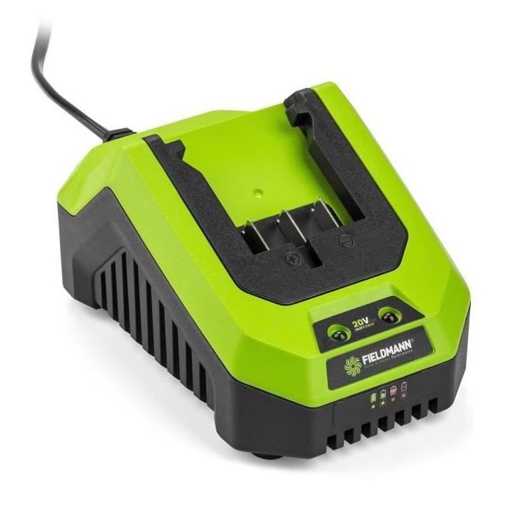 Chargeur - FIELDMANN - Pour batterie 20V - Charge 2Ah en 60 min - Compatible 2Ah, 4Ah Chargeur - FIELDMANN - Pour batterie 20V - Charge 2Ah en 60 min - Compatible 2Ah, 4Ah