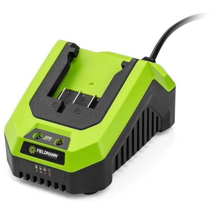 Chargeur - FIELDMANN - Pour batterie 20V - Charge 2Ah en 60 min - Compatible 2Ah, 4Ah Chargeur - FIELDMANN - Pour batterie 20V - Charge 2Ah en 60 min - Compatible 2Ah, 4Ah