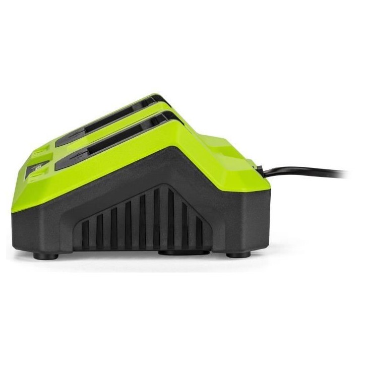 Chargeur double - FIELDMANN - Pour batteries 20V - Charge 2Ah en 60 min - Compatible 2Ah, 4Ah Chargeur double - FIELDMANN - Pour batteries 20V - Charge 2Ah en 60 min - Compatible 2Ah, 4Ah