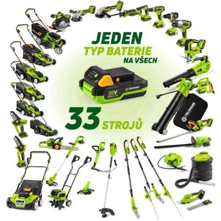 Tondeuse sans fil - FIELDMANN - 20V - Coupe 37 cm - Batterie et chargeur non inclus