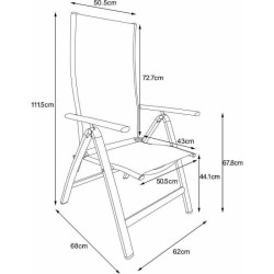 Chaise de jardin 2pcs - Fieldmann - FDZN 5018