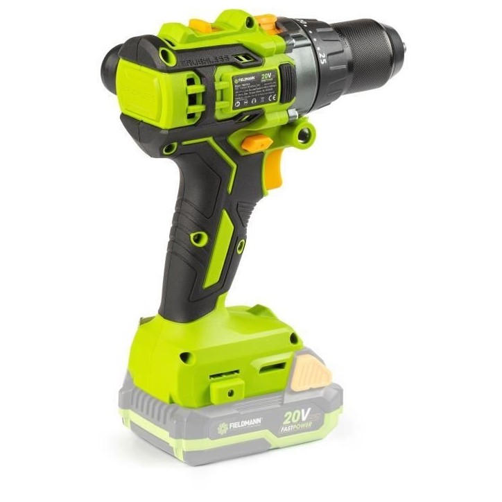 Perceuse a percussion sans fil - FIELDMANN - 20V - Brushless - 1900 rpm - 60 Nm - Batterie et chargeur non inclus