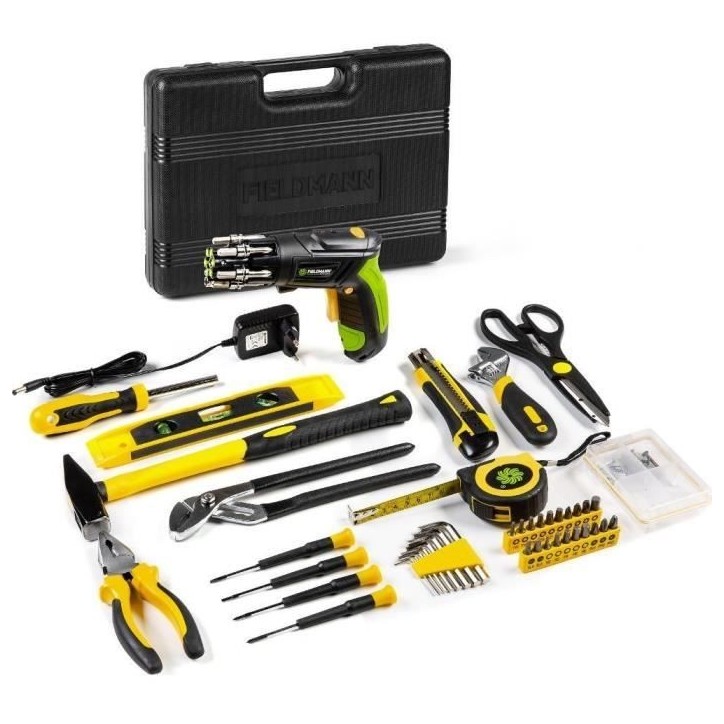 Jeu d'outils avec tournevis sans fil - Fieldmann - FDG 5018-108AR Jeu d'outils avec tournevis sans fil - Fieldmann - FDG 5018-108AR