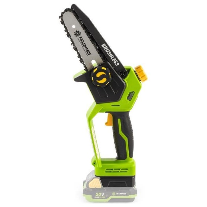 Mini tronçonneuse sans fil - FIELDMANN - 20V - 127 mm - 11 m/s Mini tronçonneuse sans fil - FIELDMANN - 20V - 127 mm - 11 m/s