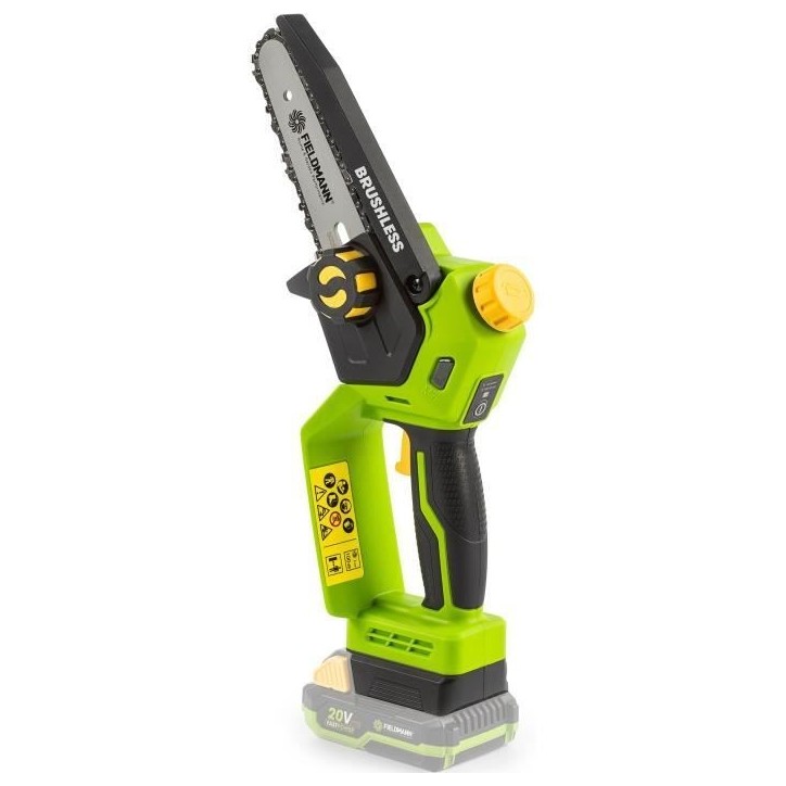 Mini tronçonneuse sans fil - FIELDMANN - 20V - 127 mm - 11 m/s Mini tronçonneuse sans fil - FIELDMANN - 20V - 127 mm - 11 m/s
