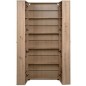 Meuble a chaussures Lugo - Décor chene artisan - 74 x 181,5 x 34 cm - Capacité 32 Paires