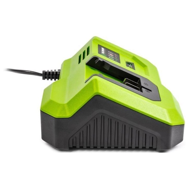 Chargeur rapide - FIELDMANN - Pour batterie 20V - Charge 2Ah en 30 min - Compatible 2Ah, 4Ah, 8Ah Chargeur rapide - FIELDMANN - Pour batterie 20V - Charge 2Ah en 30 min - Compatible 2Ah, 4Ah, 8Ah